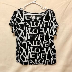 LOVE wide neck shirt